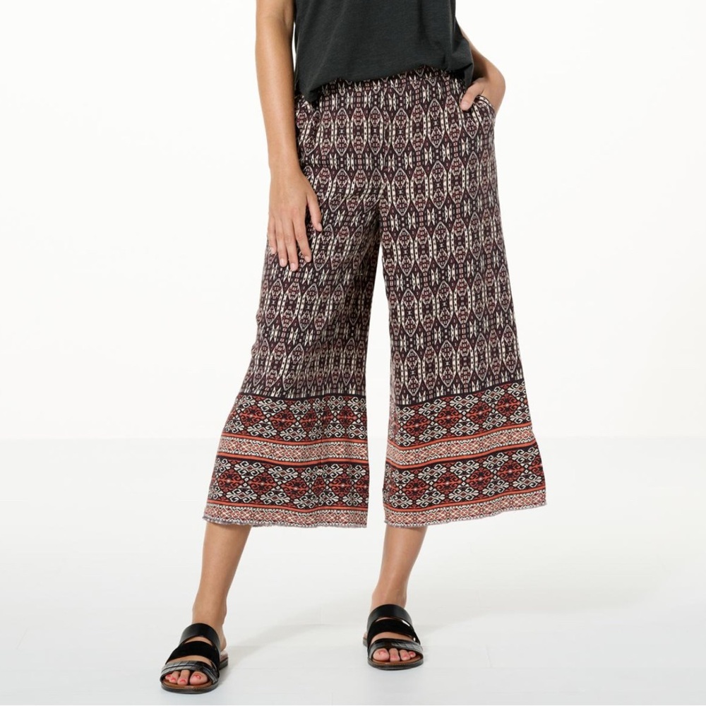 Democracy Pull-On Wide-Leg Crop Pants NWT